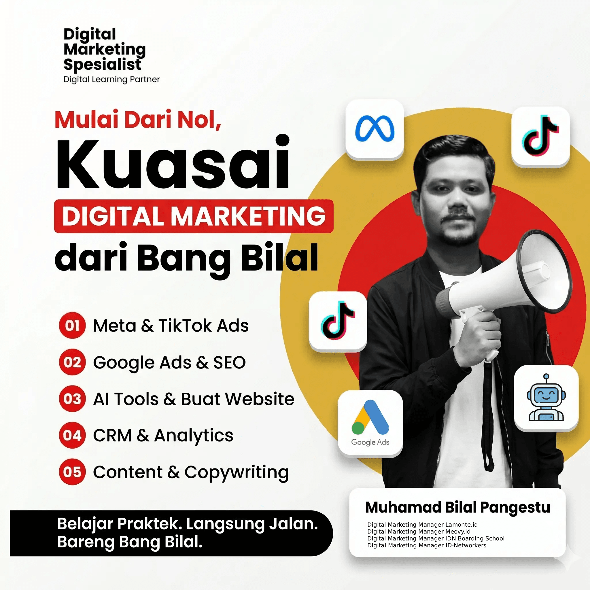 Mulai Dari Nol, Kuasai DIGITAL MARKETING Bang Bilal